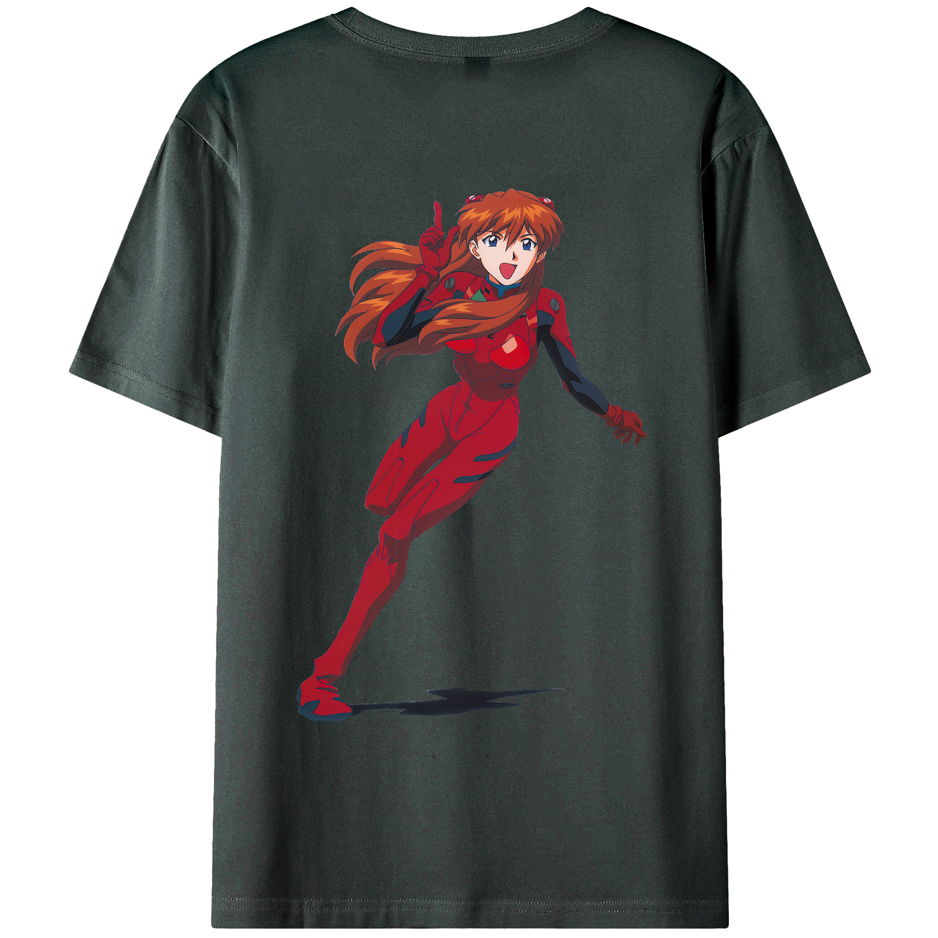 （画像用） EVA 新世紀エヴァンゲリオン 綿100％ メンズ半袖Tシャツ（バックプリント） 通気性